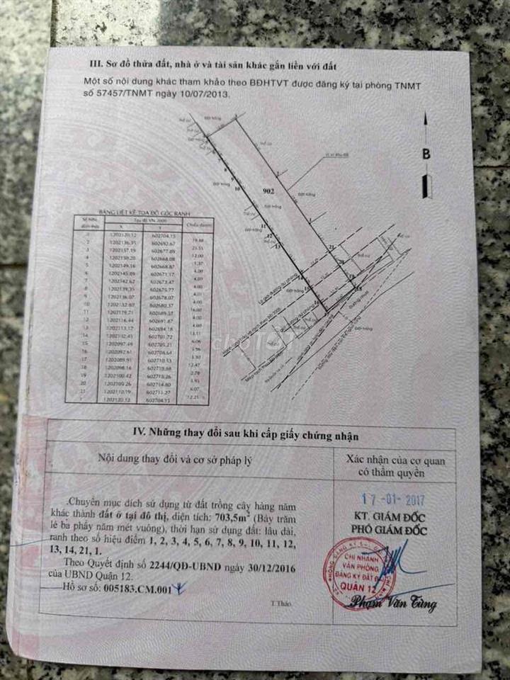 Chính chủ bán mặt tiền 186 Thạnh Lộc 15
