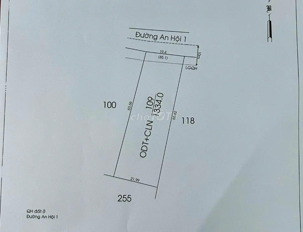 CẦN BÁN 1300M2 ĐẤT MẶT TIỀN ĐƯỜNG AN HỘI 1, TRẢNG BÀNG TÂY NINH