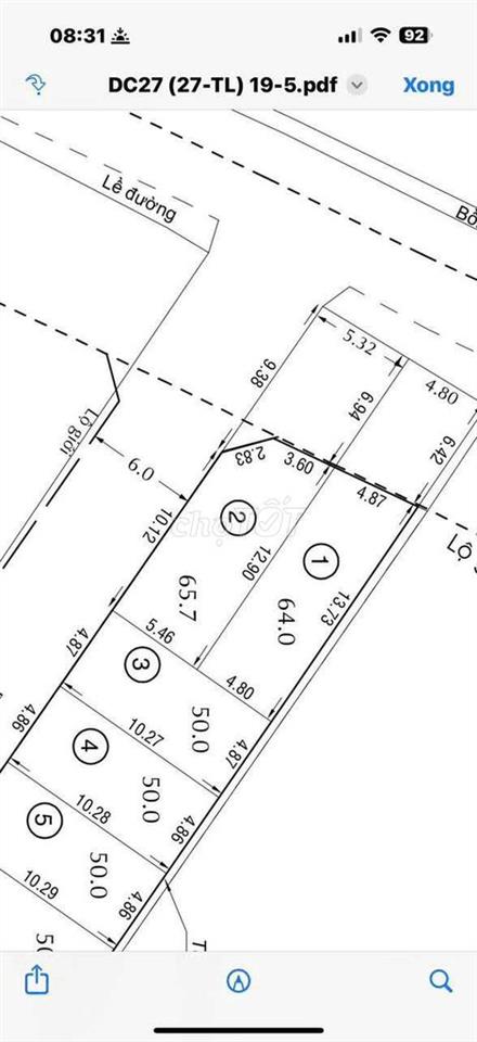 Đất Sổ Hồng Riêng DT: 4m x 12.5m Ngay Chợ