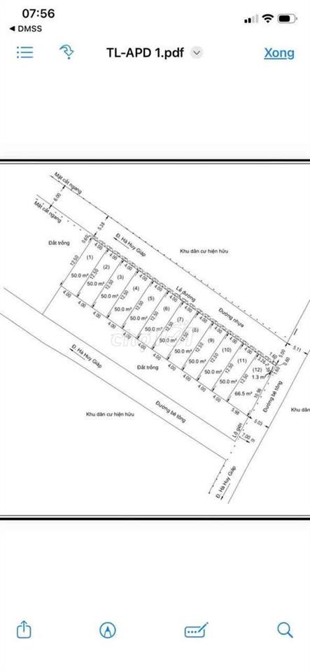 Đất Sổ Hồng Riêng DT: 4m x 12.5m Ngay Chợ