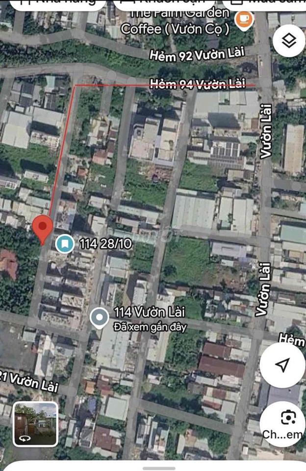 Đất hẻm 94 Vườn Lài, Phường An Phú Đông, Quận 12, Tp HCM
