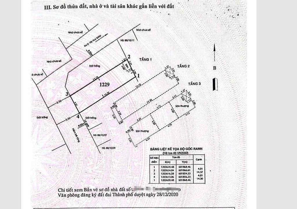 nhà hẽm oto thong 4 tỷ , 2 lầu