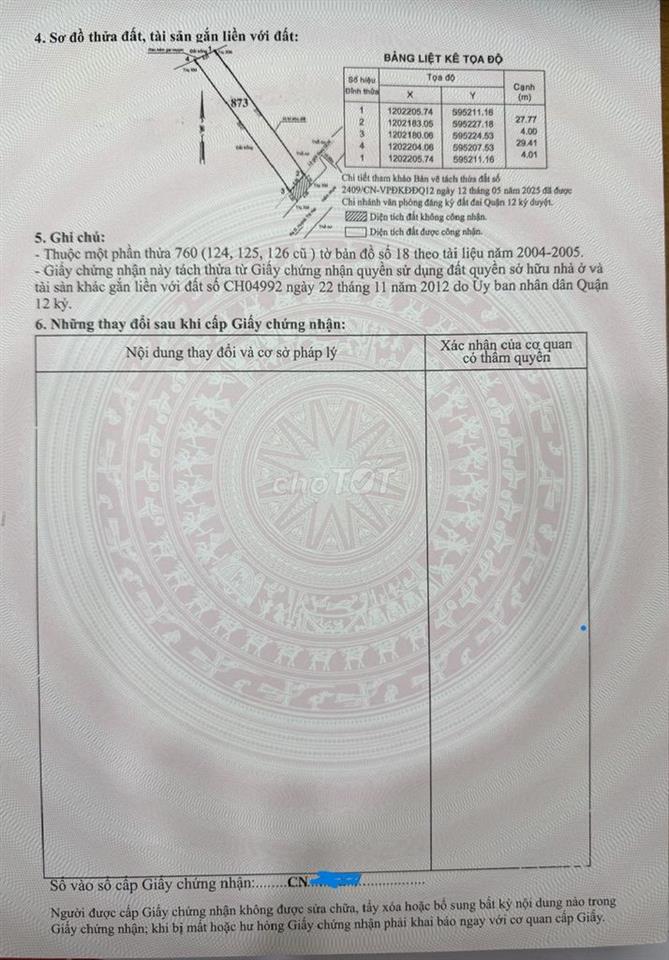 Bán đất thổ cư, hẻm xe tải nhỏ, hẻm thông, chính chủ