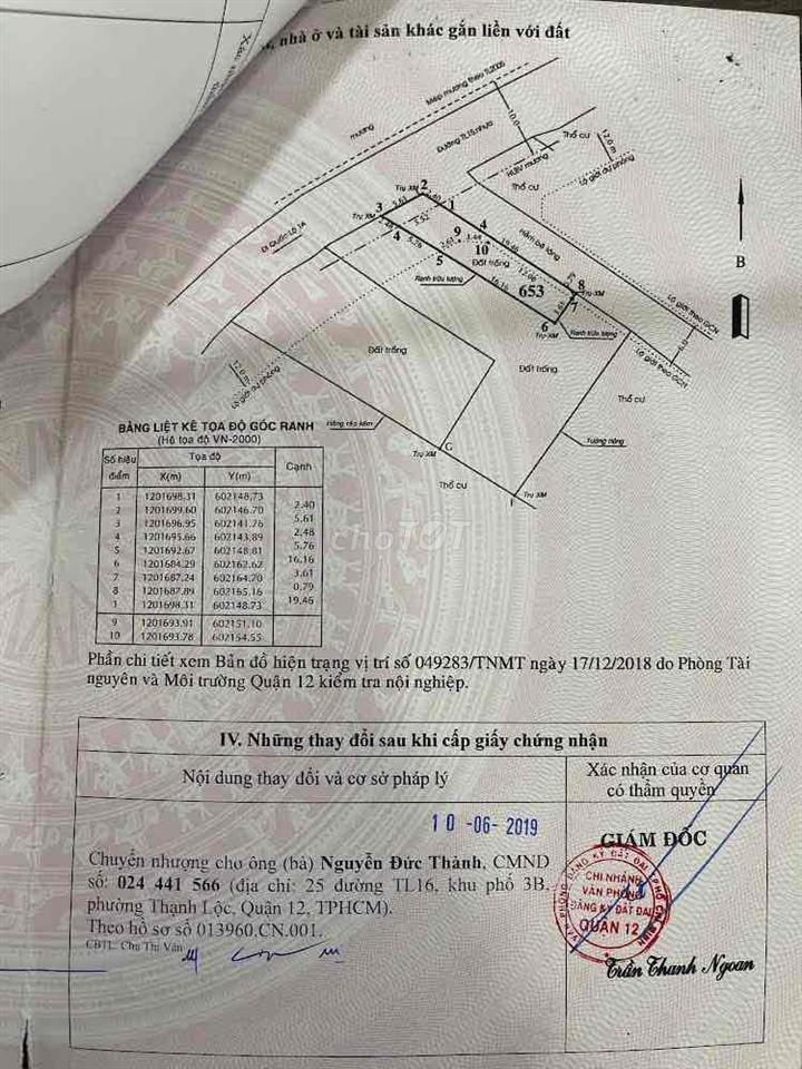 Đất ngộp cần bán gấp tặng cây xanh bự mát che cả vườn luôn