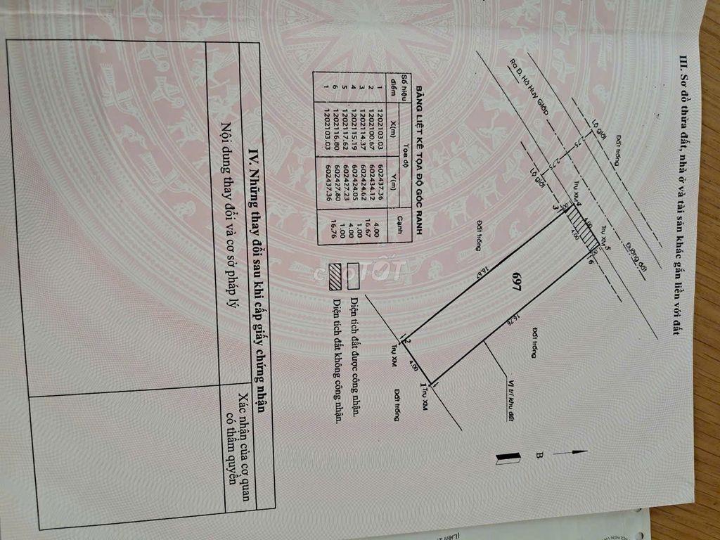 Bán đất đẹp 1/ hẻm xe hơi phường  Thạnh Lộc củ nay An Phú Đông Quận 12