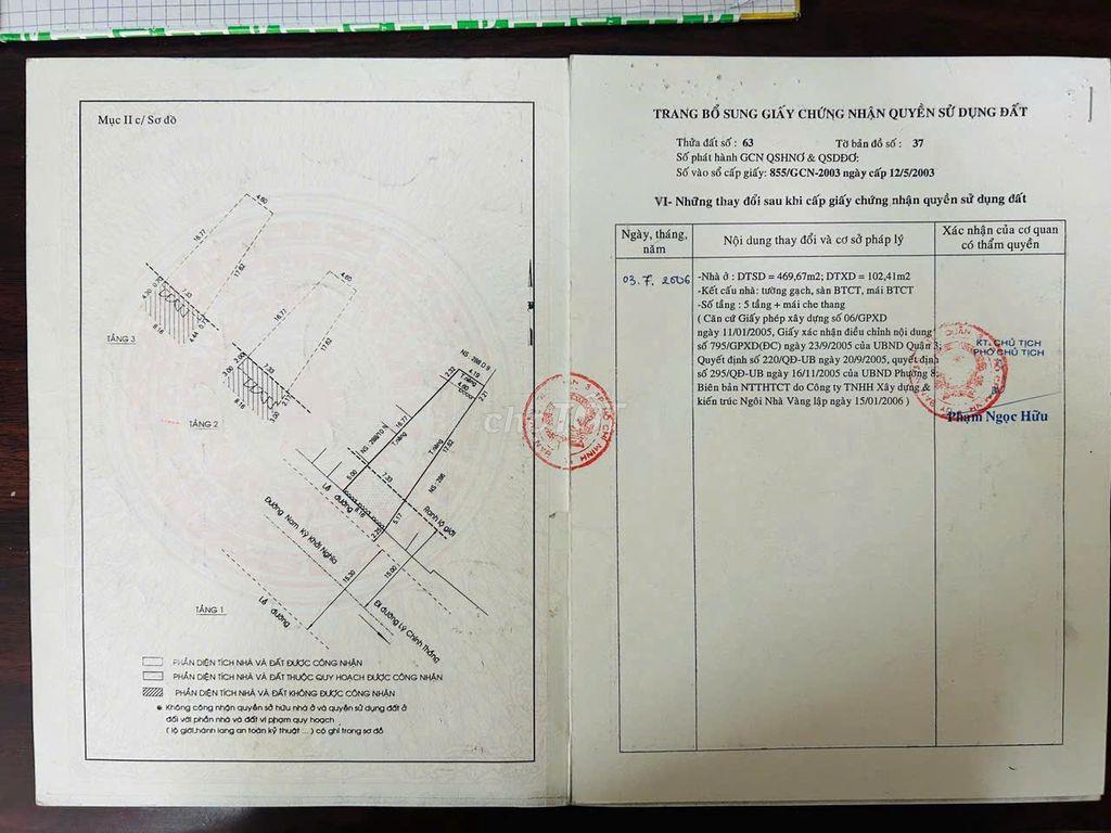 CHÍNH CHỦ BÁN NHÀ MẶT TIỀN LỚN ĐƯỜNG NAM KỲ KHỞI NGHĨA DT (8m x 25m)