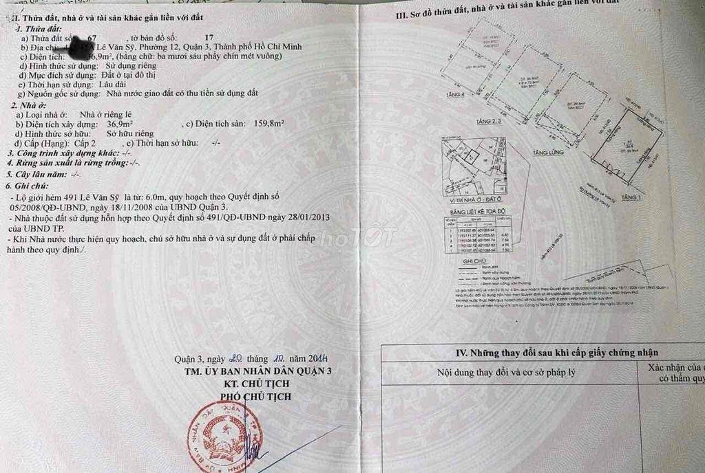 GĐ CẦN BÁN NHÀ CHÍNH CHỦ,HẺM THÔNG XE HƠI QUAY ĐẦU.NGAY TRƯỜNG,ST,BV..