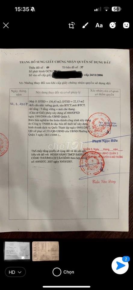 nhà quận 3 mặt tiền