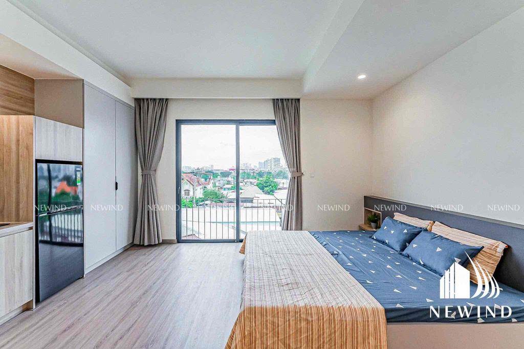Căn hộ Studio Ban công/ cửa sổ Full NT gần cầu Nguyễn Văn Cừ_ sát Q1