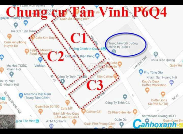 Cho thuê căn hộ chung cư lô C3 tân vĩnh , lầu 2