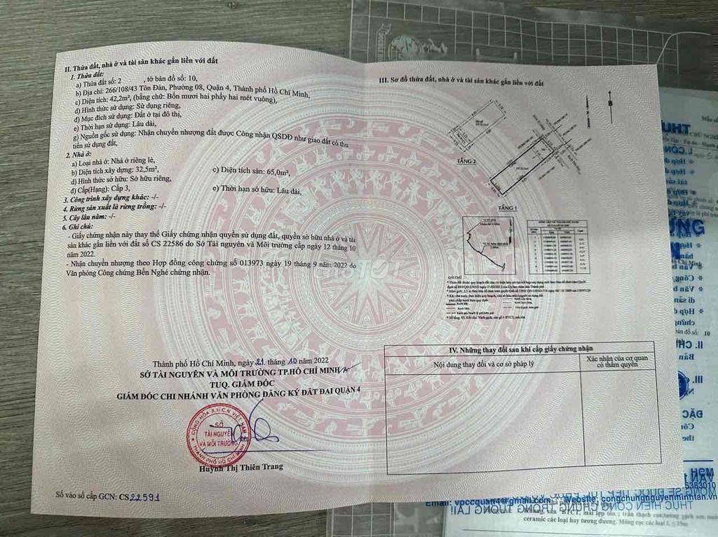 🔥 GIÁ *** KHU VỰC! NHÀ QUẬN 4 – 42,2m² – CHỈ 4 TỶ 350 TRIỆU