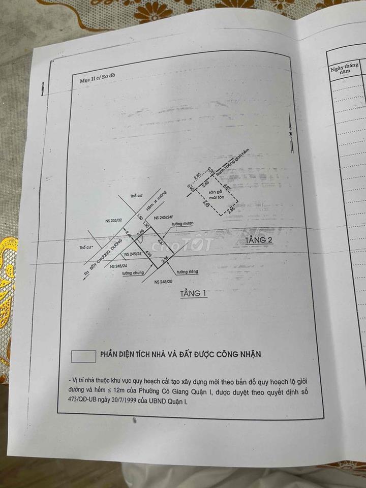 NHÀ BÁN CHÍNH CHỦ QUẬN 1