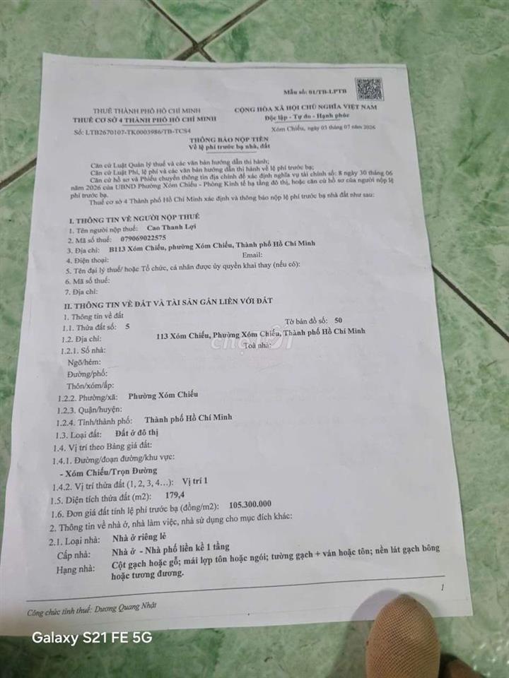 nhà chính chủ cần bán 