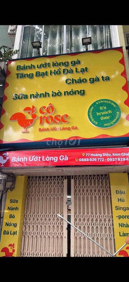 Cho thuê mặt bằng mặt tiền đường Hoàng Diệu
