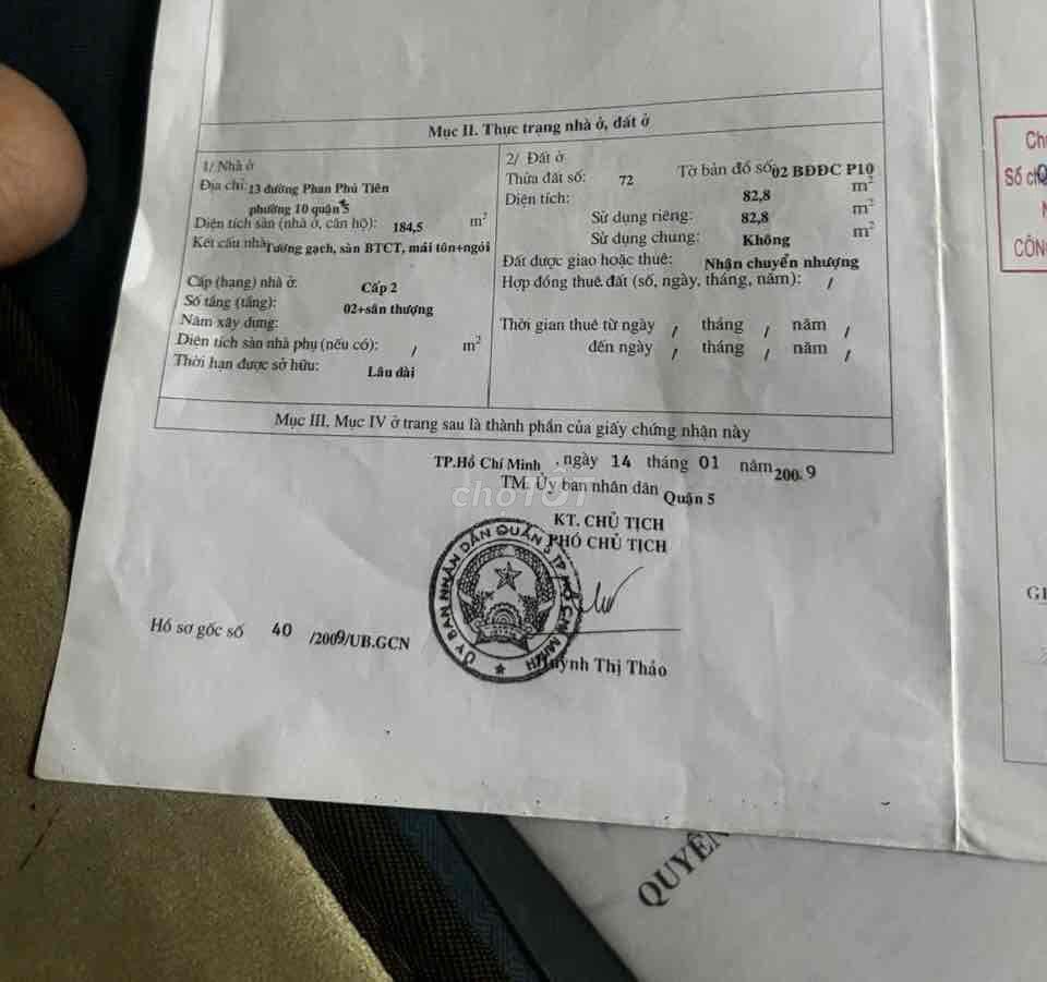 Siêu Rẻ Mặt Tiền Quận 5