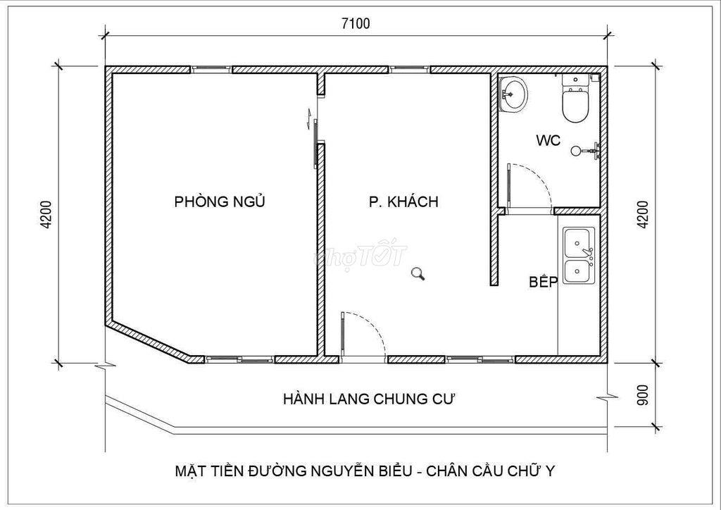 Căn hộ mới xây thoáng mát sạch đẹp, phù hợp cho hộ gia đình nhỏ 3-4 ng