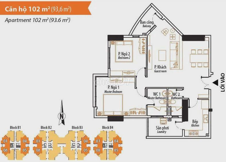 Bán căn hộ Him Lam Chợ Lớn Block B4 102m2