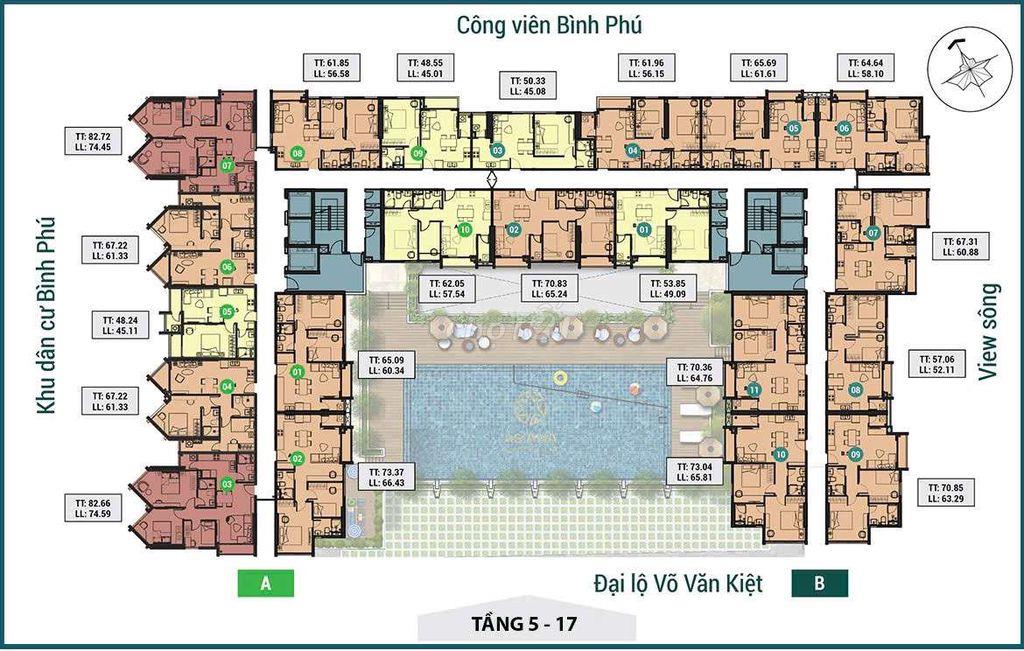 3,TỶ! BÁN CĂN HỘ CAO CẤP ASIANA CAPELLA 50M2 1PN HOÀN THIỆN CƠ BẢN