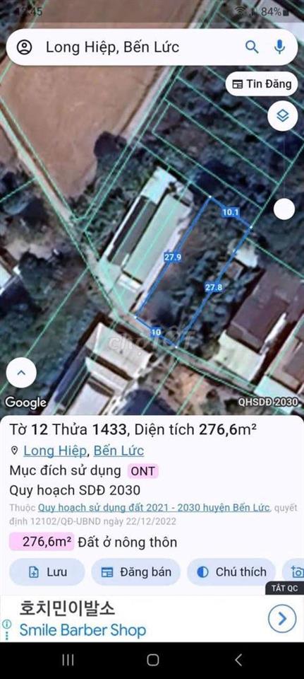 Chính chủ cần bán đất Bến Lức
