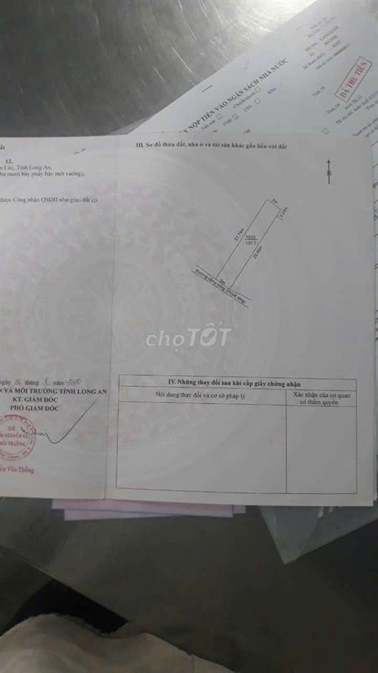 Chính chủ cần bán đất Bến Lức