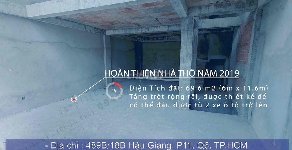 BÁN NHÀ QUẬN 6, Hậu Giang – NGANG 6M – GẦN HIM LAM CHỢ LỚN