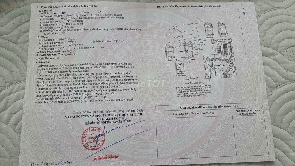 TPHCM-Quận 6-Hậu Giang, đang cho thuê 30 tr/1 tháng. Giá bán 16 tỷ