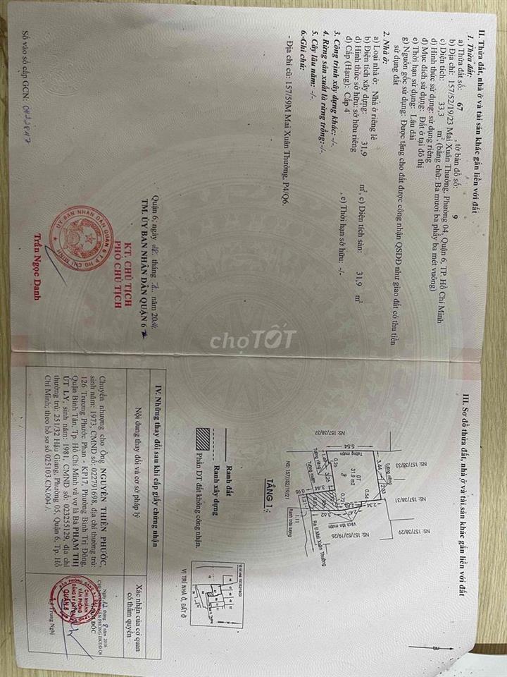 Nhà SHR giá rẻ trung tâm q6