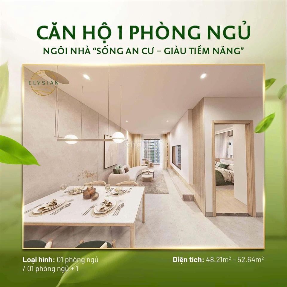 Elysian 1PN+ chỉ cần thanh toán 700tr, view trực diện hồ bơi