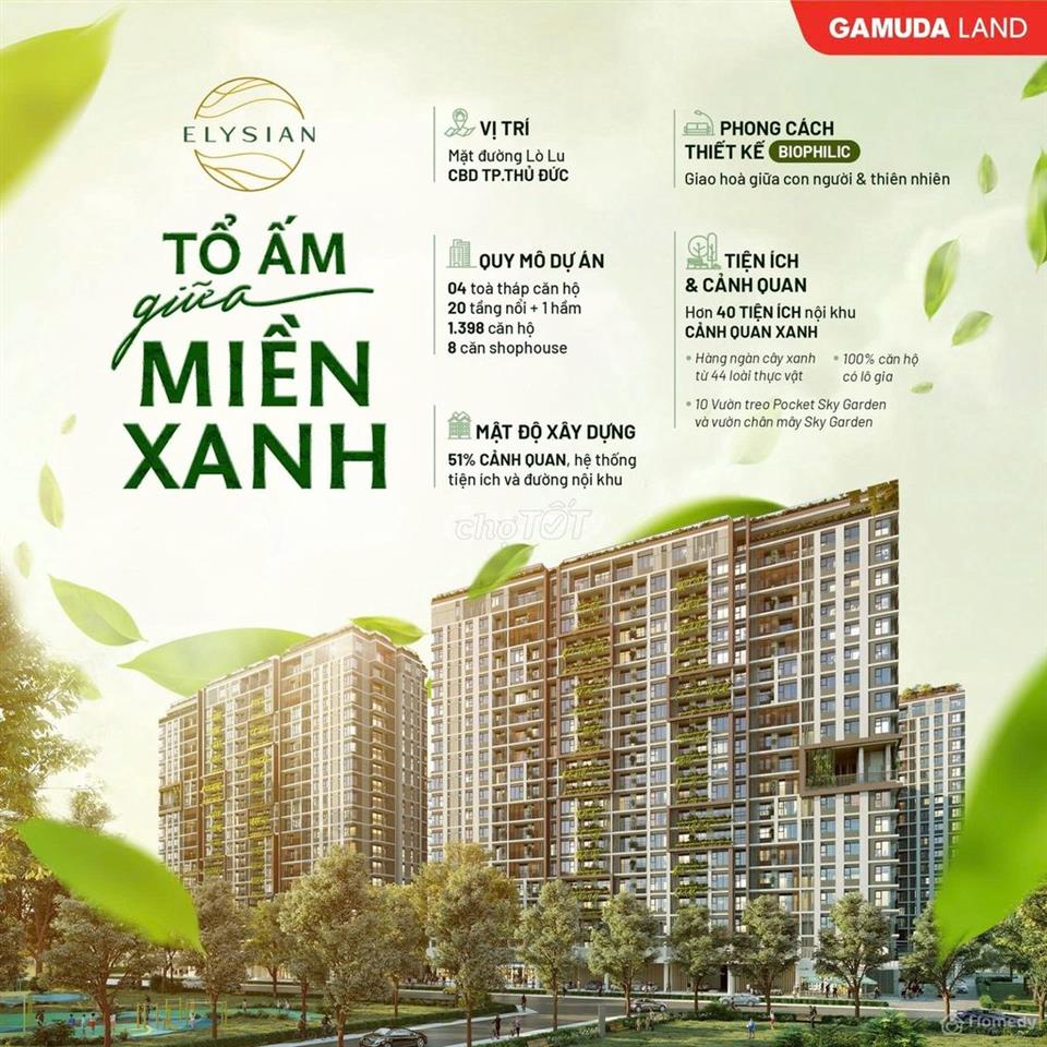 Elysian 1PN+ chỉ cần thanh toán 700tr, view trực diện hồ bơi