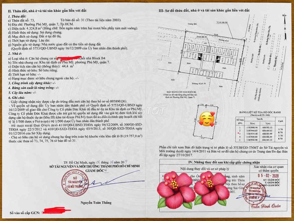 𝐁𝐀́𝐍 𝐂𝐀̆𝐍 𝐇𝐎̣̂ 𝐁𝟒 𝐂𝐂 Đ𝐔̛́𝐂 𝐊𝐇𝐀̉𝐈 𝐆𝐈𝐀́ 𝐓𝐎̂́𝐓  🏢 Diện tích 48m2