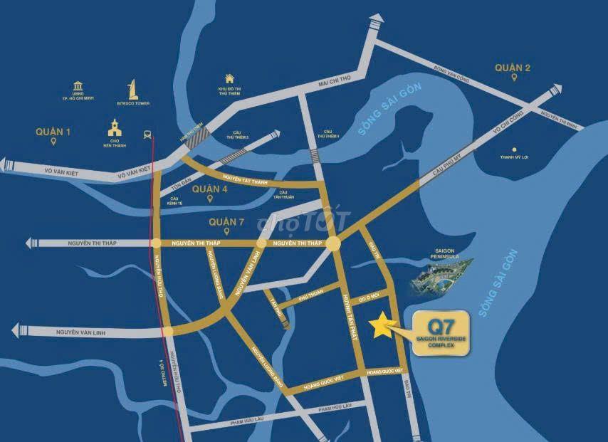 CHO THUÊ CĂN HỘ Q7 SAIGON RIVERSIDE 2PN 66M² – LIỀN KỀ PHÚ MỸ HƯNG