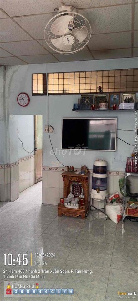Bán nhà 465/12/5 trần xuân soạn .p tân hưng .tphcm