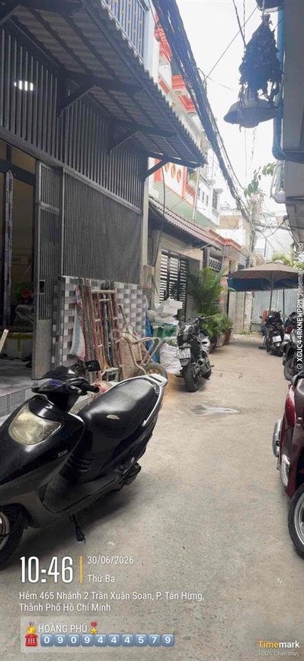 Bán nhà 465/12/5 trần xuân soạn .p tân hưng .tphcm