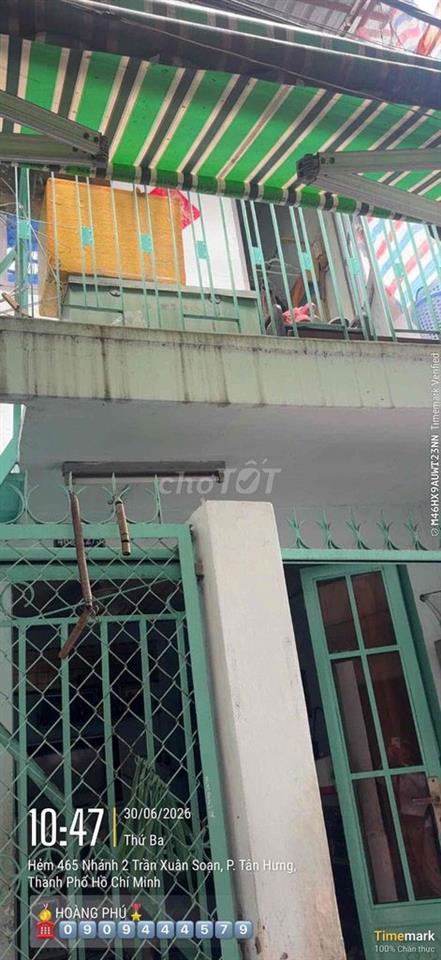 Bán nhà 465/12/5 trần xuân soạn .p tân hưng .tphcm