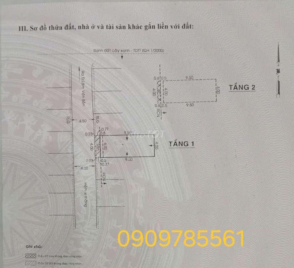 40m² - HẺM 4M - 2 TẦNG - LÂM VĂN BỀN - KO QUY HOẠCH - KO LỖI