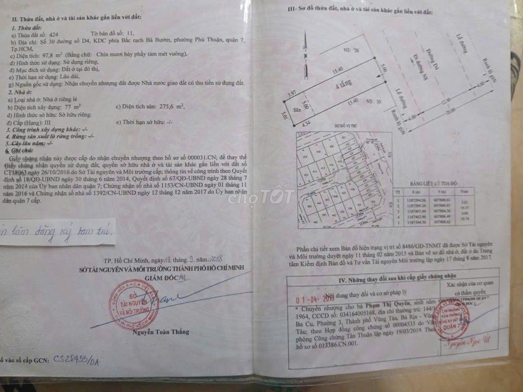 BÁN NHÀ PHỐ KDC JAMONA CITY - MẶT TIỀN ĐƯỜNG 20M