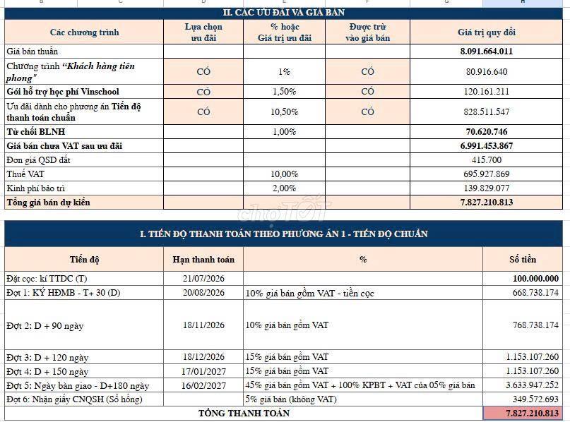 BÁN CĂN HỘ VÍP CDT VINHOMES - OPUS ONE - 2PN+ 7,82 TỶ, VIEW BỂ BƠI, CV