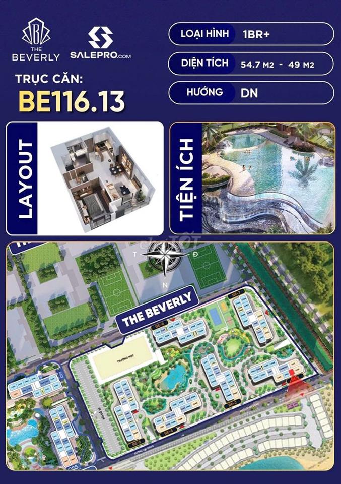 Căn hộ BE 1PN- view trực diện công viên 36ha, hướng mát quanh năm