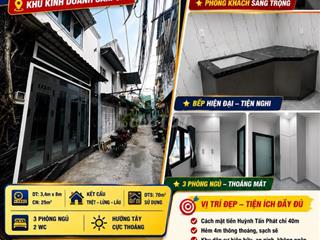 Nhà Huỳnh Tấn Phát Q7 - 3.49 tỷ - Gần mặt tiền, 3PN thích hợp giữ tiền