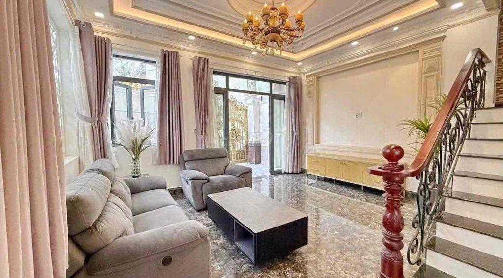 🏠Cho Thuê Biệt Thự Mini 4Phòng hẻm xe hơi Lê Thị Chợ P.Phú Thuận - Quậ