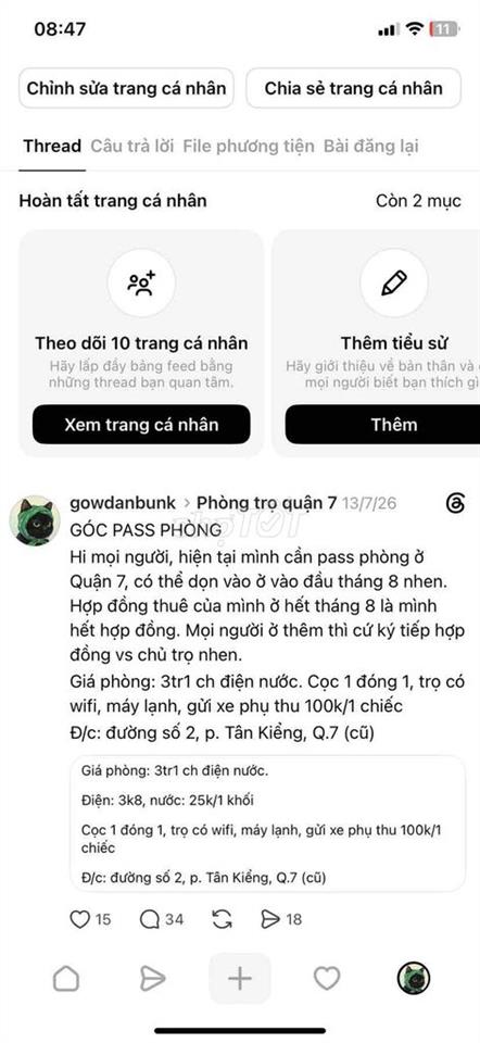 PASS PHÒNG TRỌ QUẬN 7