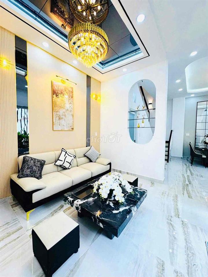 🛑NHÀ MỚI, CÁCH 1 CĂN RA MẶT TIỀN, XÂY 4 TẦNG (6x7.7m)