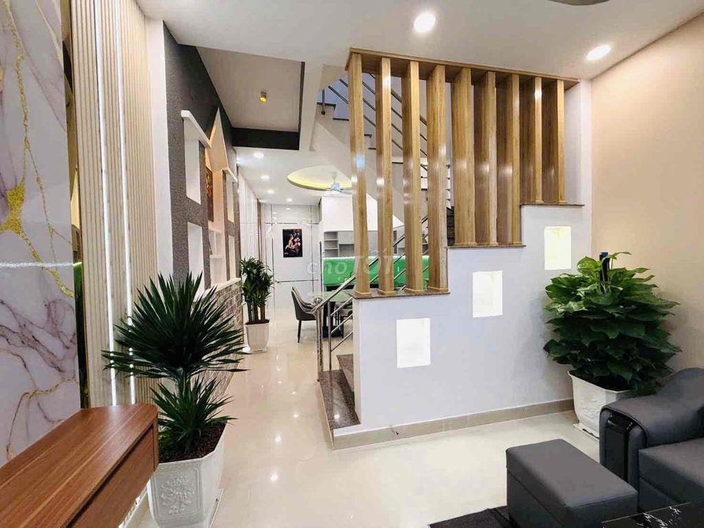 🛑NHÀ ĐẸP 3 TẦNG (4x12,2m), HẺM 4m, gần ô tô đậu Âu Dương Lân