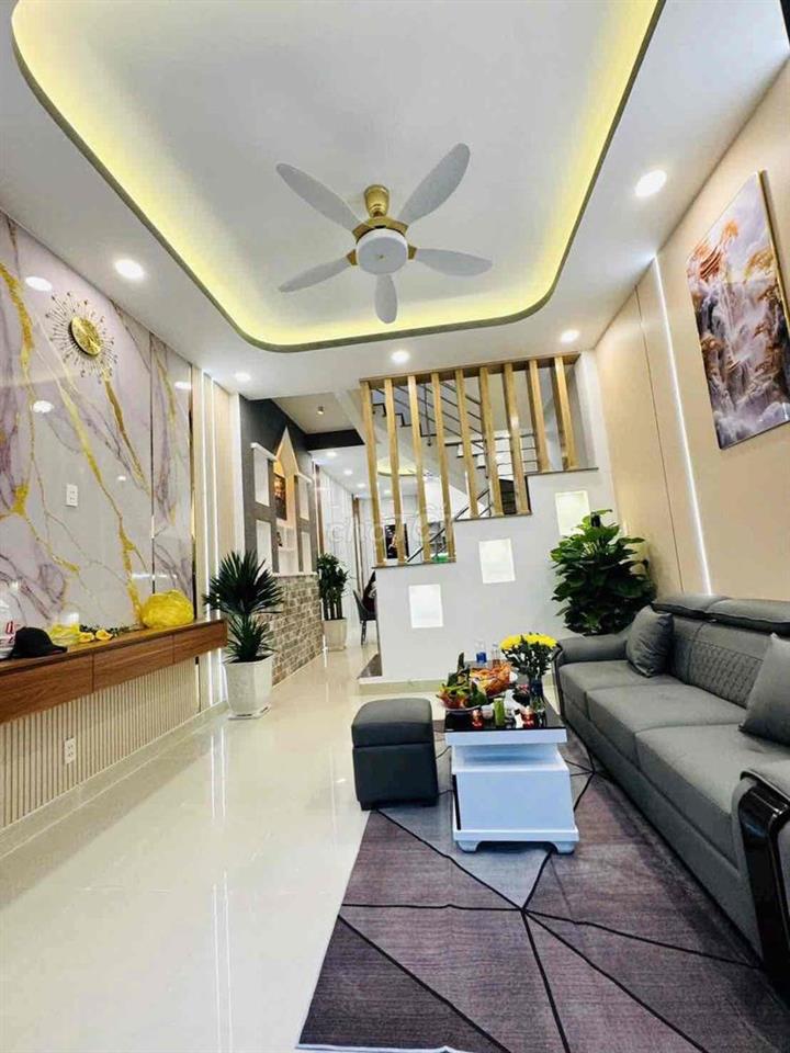 🛑NHÀ ĐẸP 3 TẦNG (4x12,2m), HẺM 4m, gần ô tô đậu Âu Dương Lân