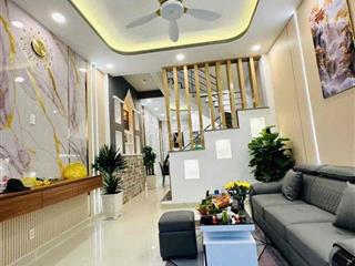 🛑NHÀ ĐẸP 3 TẦNG (4x12,2m), HẺM 4m, gần ô tô đậu Âu Dương Lân