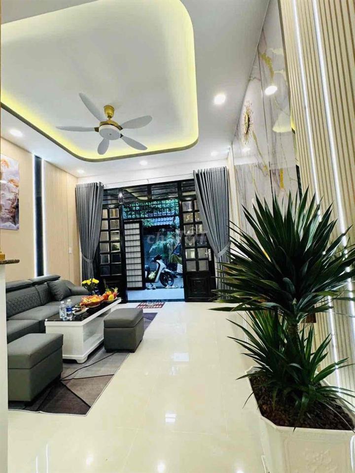 🛑NHÀ ĐẸP 3 TẦNG (4x12,2m), HẺM 4m, gần ô tô đậu Âu Dương Lân