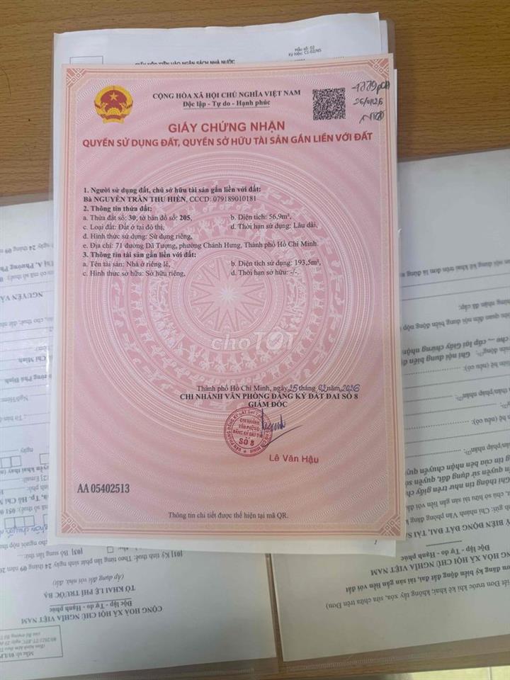 Chính chủ - HH cho MG - Nhà Mặt tiền Dã Tượng  xây mới 3 lầu ST