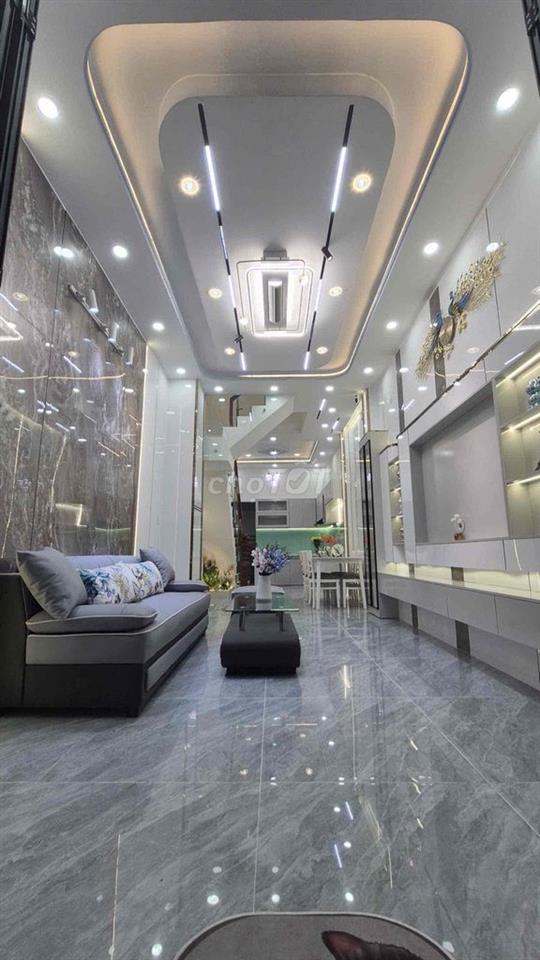 Nhà Lầu 4 Tầng Full Nội Thất Hẻm Oto Hoàn Công Đủ