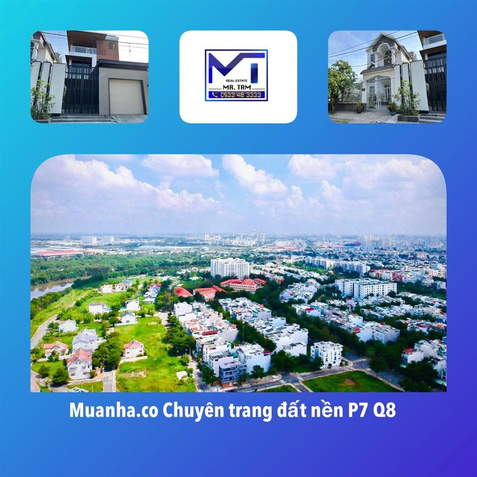 Nền biệt thự view sông | có sổ cá nhân đường 20m | KDC Phú Lợi Quận 8