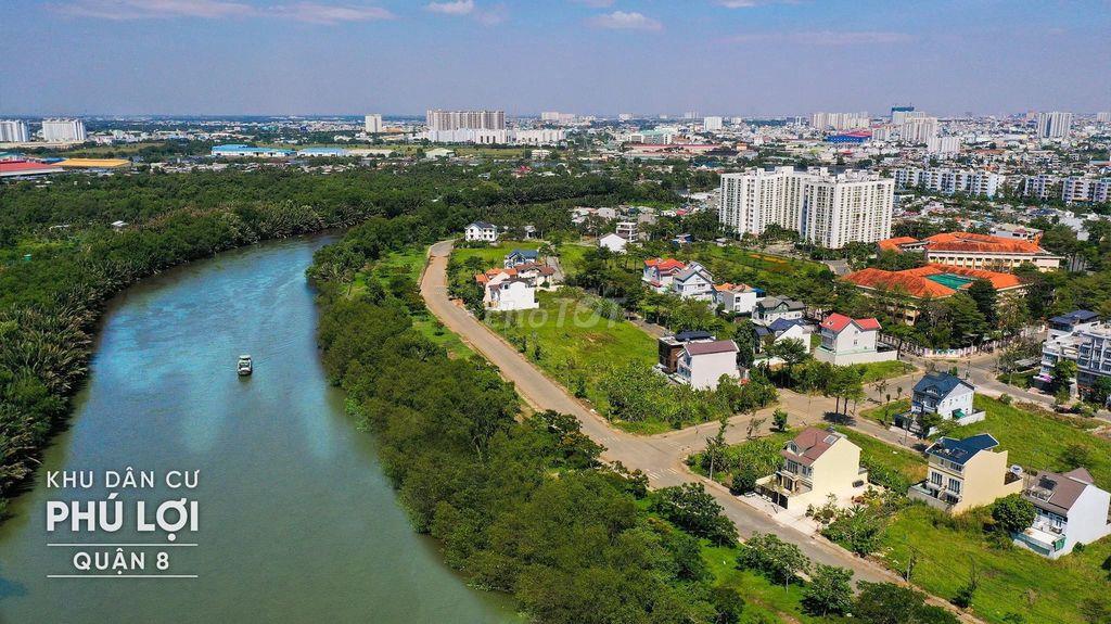 Nền biệt thự view sông đường 20m giá tốt tại KDC Phú Lợi, P7 quận 8
